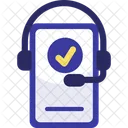 Linha de apoio da central de atendimento  Icon