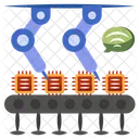 Linha de produção de microchips  Ícone