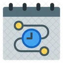 Cronograma Tempo De Trabalho Relogio Gerenciamento Data Do Calendario Icon