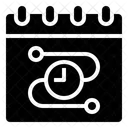 Cronograma Tempo De Trabalho Relogio Gerenciamento Data Do Calendario Icon
