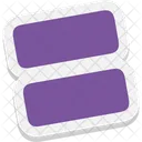 Linha horizontal  Icon