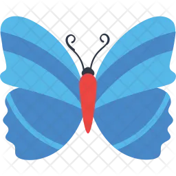 Linien gemusterter Schmetterling  Symbol