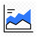 Liniendiagramm Statistikgrafik Management Symbol