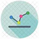 Linie Diagramm Trend Symbol