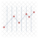 Liniendiagramm Warenkorb Daten Symbol