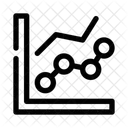 Liniendiagramm Trendanalyse Datenpunkte Symbol