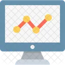 Liniendiagramm Liniengraph Monitor Symbol