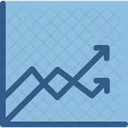 Liniendiagramm Analytik Statistik Symbol