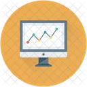 Statistik Linie Diagramm Symbol