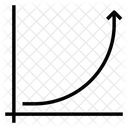 Liniendiagramm Kurvendiagramm Zunahme Symbol