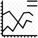 Analytik Liniendiagramm Liniengraph Symbol