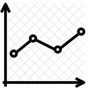 Liniendiagramm Graph Diagramm Lineares Diagramm Symbol