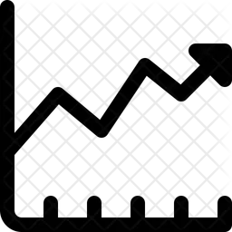 Liniendiagramm nach oben  Symbol