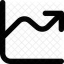 Liniendiagramm nach oben  Symbol