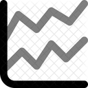 Liniendiagramm Nach Oben Wachstum Zunahme Symbol