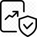 Balkendiagramm-Papierschild  Symbol