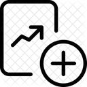 Liniendiagrammpapier Plus Neuer Analysebericht Analysebericht Symbol