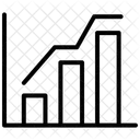 Linienbalken Wachstum Diagramm Symbol