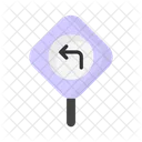 Linke Richtungstafel  Symbol