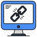 Linked Computer Online Linkage Hyperlink Icon