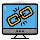 Linked Computer Online Linkage Hyperlink Icon