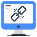 Linked Computer Online Linkage Hyperlink Icon