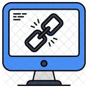 Linked Computer Online Linkage Hyperlink Icon