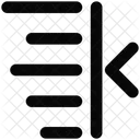 Ausrichtung Links Text Icon