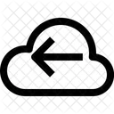 Pfeil Nach Links Cloud Technologie Pfeil Zeigt Icon