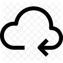 Pfeil Nach Links Cloud Technologie Pfeil Zeigt Icon