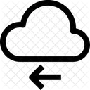 Pfeil Nach Links Cloud Technologie Pfeil Zeigt Icon