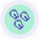 Icono De Linea De Linternas Flotantes Icono