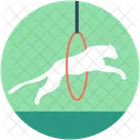 Lion Jumping Hoop Icon