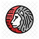 Lion Zodiac Astrological Icon