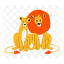 Lion And Female Lion  Icon