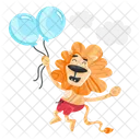 Lion Balloons Happy Lion Lion Birthday Symbol