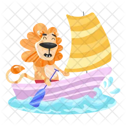 Lion Boat  Icon