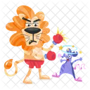 Lion Boxer Lion Fighting Animals Boxing Icon