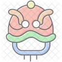 Lion Dance Lineal Color Icon Icon