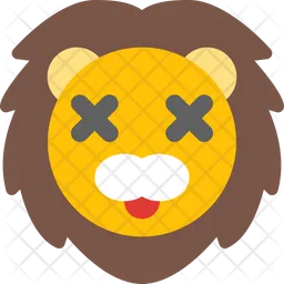 Lion Death Emoji Icon