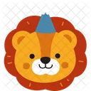 ライオン、パーティー、誕生日 アイコン