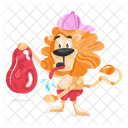 Lion Meat Lion Meal Lion Steak Icon