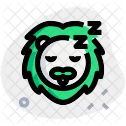 Lion Sleeping Emoji Icon