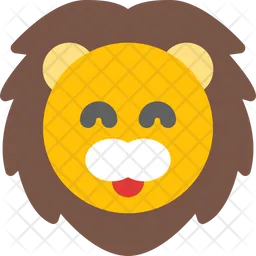 Lion Smiling Emoji Icon