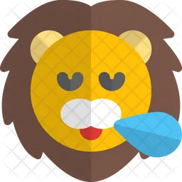 Lion Snoring Emoji Icon