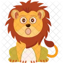 Lion Surpris Surpris Choque Icône