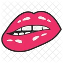 Lip Biting Female Lips Lips Sticker Icon