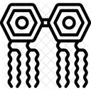 Organisch Molekul Linie Symbol