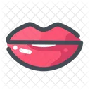 Lippen Lippenstift Rot Icon