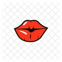 Lippen Kuss Aufkleber Symbol